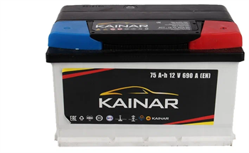Kainar 75 А/ч 690 А о.п. низкий 2107 - фото 5334