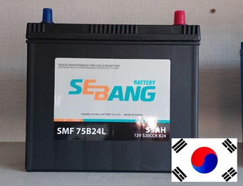 SEBANG 55 А/ч 520 А о.п. SMF 75B24L - фото 6161