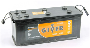 GIVER HYBRID 132 А/ч 880 А евро. конус о.п. 132N(3)-AAЧ-АЧ-0 - фото 6483