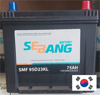 SEBANG SMF 75 А/ч 650 А о.п. SMF 95D23KL - фото 7176