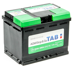 TAB AGM Stop&Go 60 А/ч 680 А о.п. 213060 / L2 AGM (AG60)