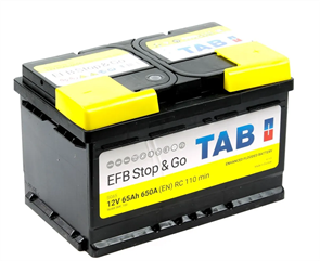 TAB EFB Stop & Go 65 А/ч 650 А о.п. низкий 212065 / 56588 EFB