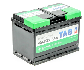 TAB AGM Stop&Go 70 А/ч 760 А о.п. 213070 / L3 AGM (AG70)