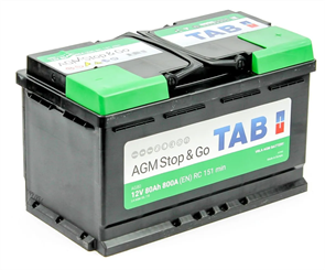 TAB AGM Stop&Go 80 А/ч 800 А о.п. 213080 / L4 AGM (AG80)