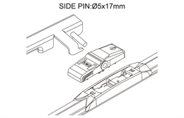 Адаптер SIDE PIN: Ø5x17mm / Ø5x22mm VM2