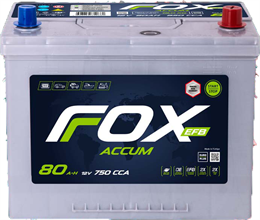 Fox ASIA EFB 80 А/ч 750 А о.п. 2266