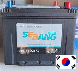 SEBANG SMF 80 А/ч 670 А о.п. SMF 85D26KL