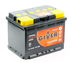 GIVER HYBRID 60 А/ч 500 А о.п. 60N(0)-L2АГ-АГ-0