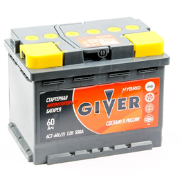 GIVER HYBRID 60 А/ч 500 А п.п. 60N(1)-L2АГ-АГ-0