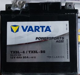 Varta Powersports AGM 4 А/ч 80 A о.п. 504 012 003