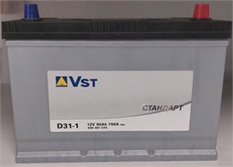 Vst Стандарт 90 А/ч 750 А о.п. яп.ст/бортик 590 301 075