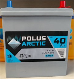 POLUS ARCTIC 40 А/ч 300 А (40B19L) о.п. тонк.кл. PA40B19L