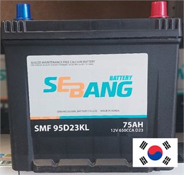 SEBANG SMF 75 А/ч 650 А о.п. SMF 95D23KL