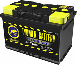 Тюмень Standard 75 А/ч 660 А о.п. 6CT-75L