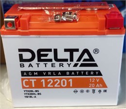 Delta СТ 12201 20 А/ч 270 А о.п. СТ 12201